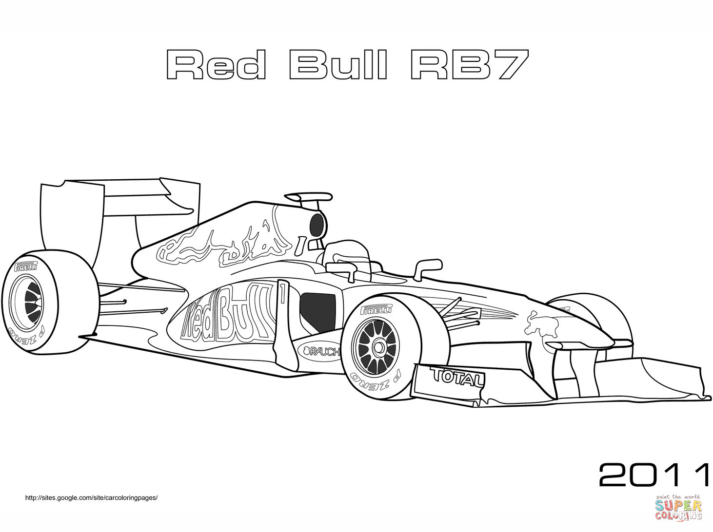 Red bull rb formula car coloring page free printable coloring pages