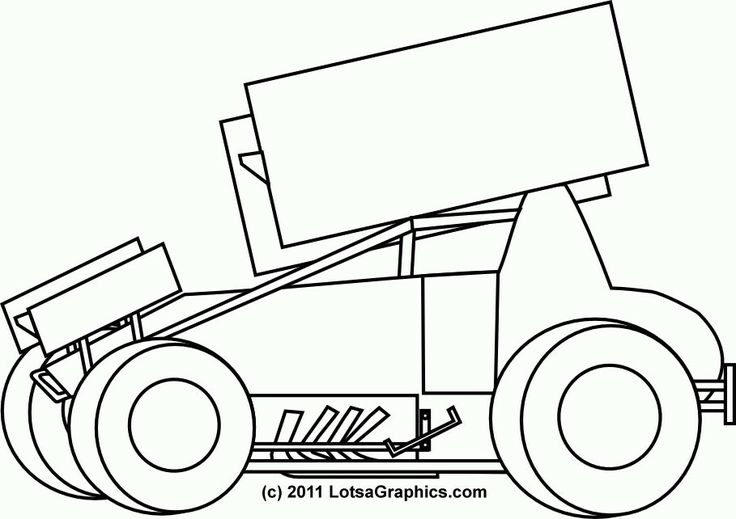 Pin by mandy fisher on bujo cars coloring pages sprint cars sprint car racing