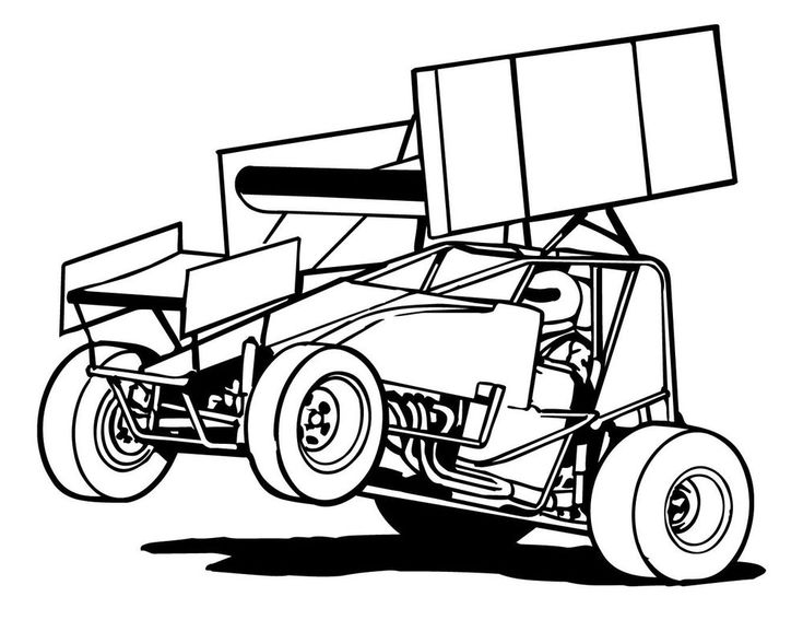 Sprint car clipart