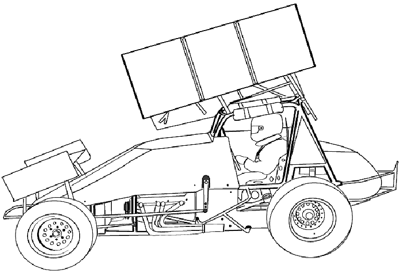 Free printable coloring page sprint car coloring pages