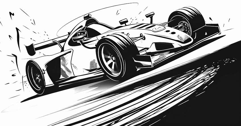 Race car coloring pages