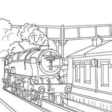 High speed rail leaving a tunnel coloring pages