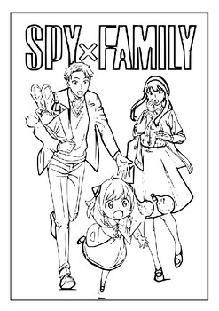 Immerse in creativity with printable spy x family coloring pages pages