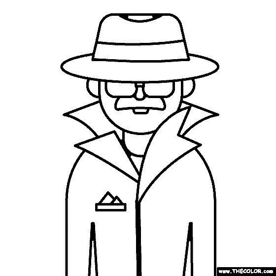Spy coloring page