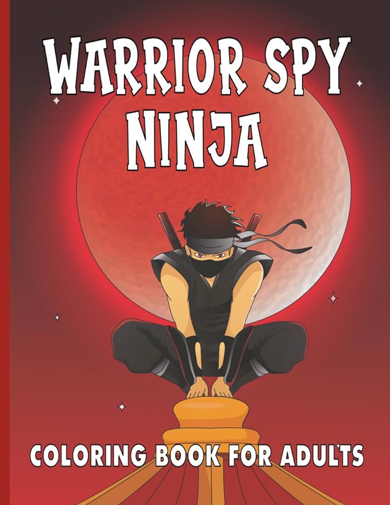 Warrior spy ninja loring book advanced loring book for adults