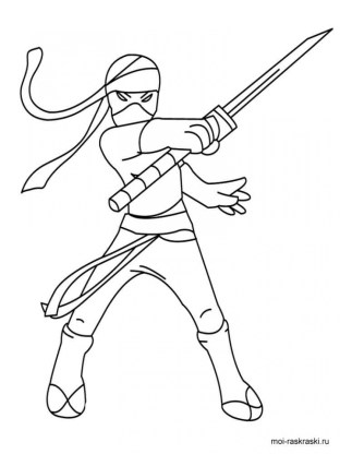 Free printable ninja coloring pages