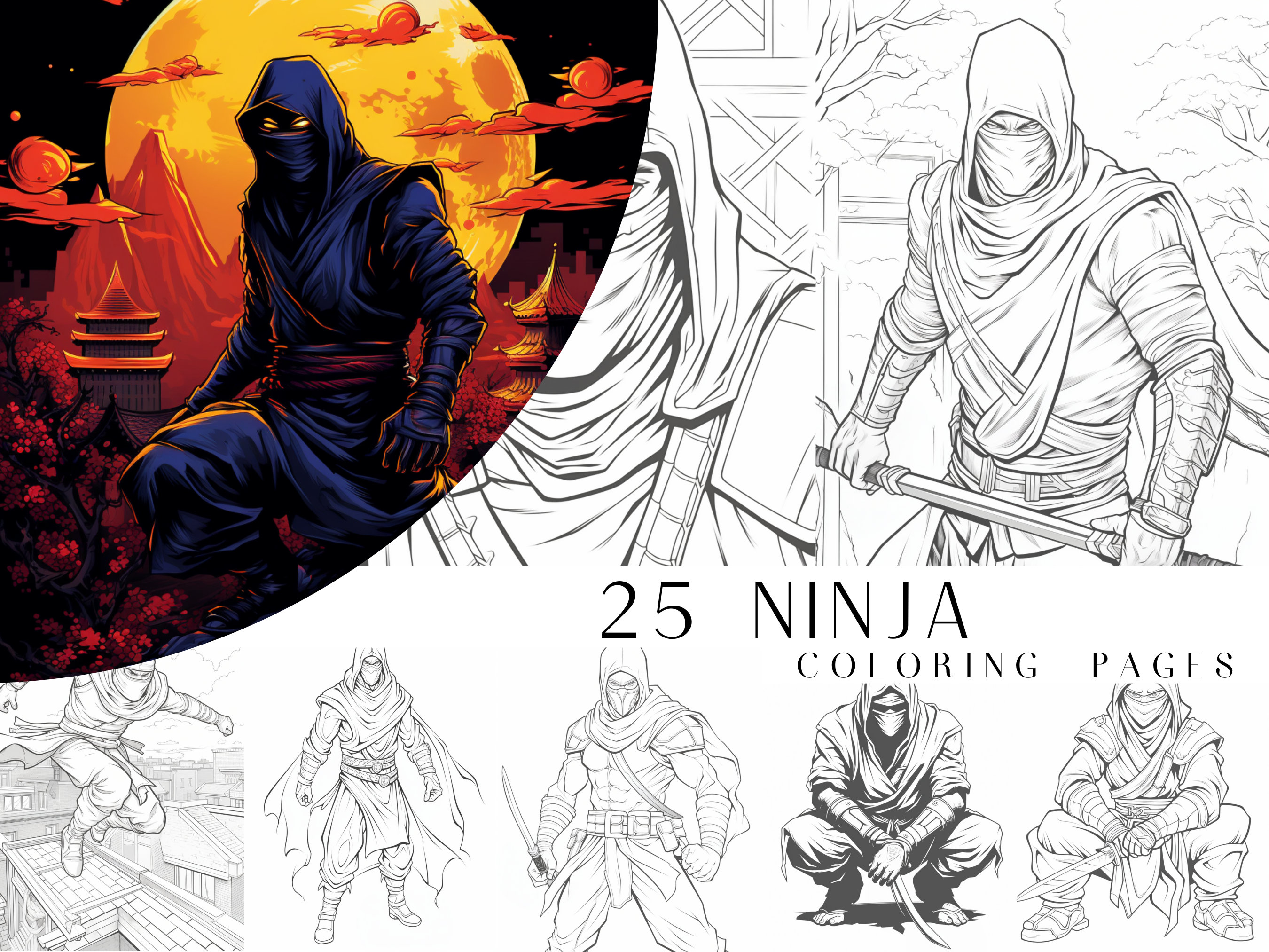 Ninja coloring page