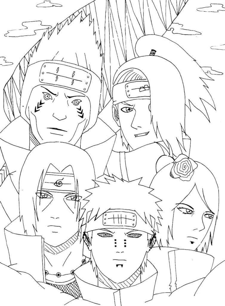 Ninja akatsuki coloring page