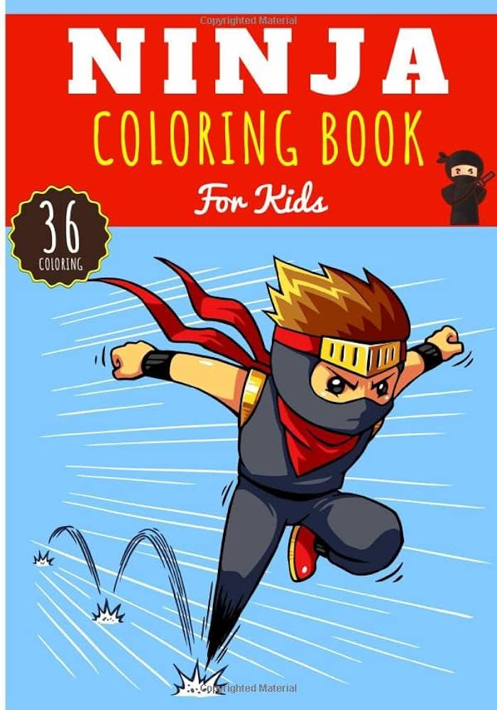 Ninja coloring book for kids girl boy kids coloring book with unique pages to color on ninjas japanese spy and ancient samurai perfect for preschool activity at home