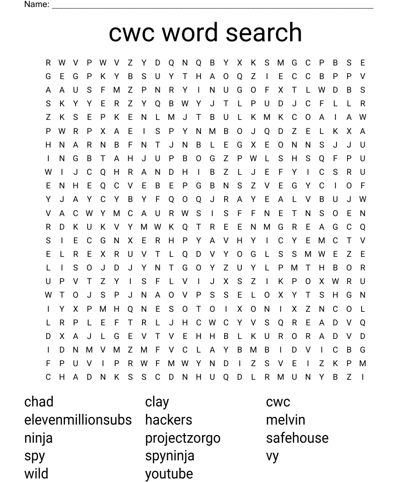 Cwc word search