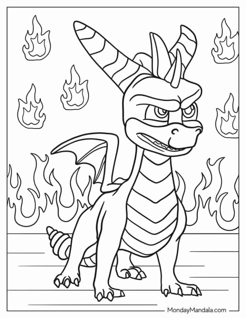 Dragon coloring pages free pdf printables