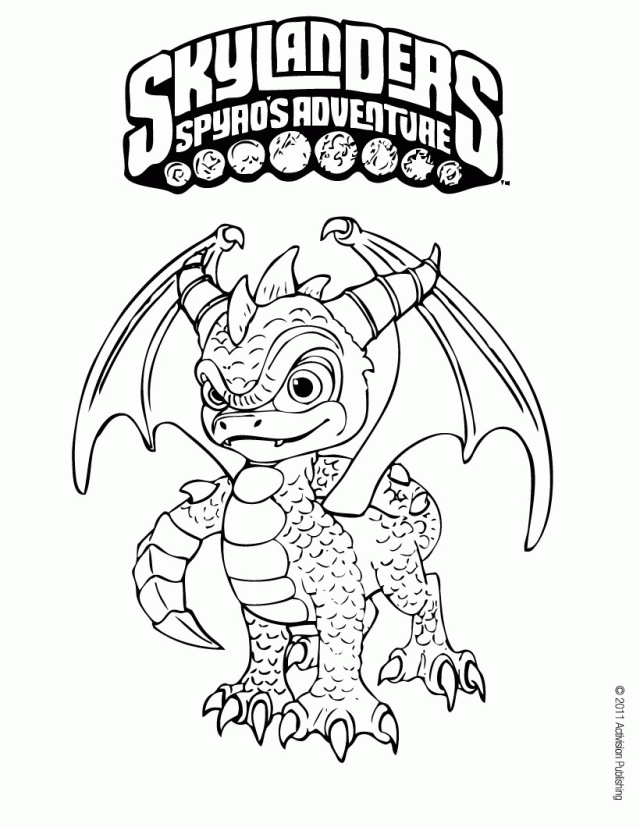 Skylanders spyro s adventure coloring pages spyro spyro printable for free download