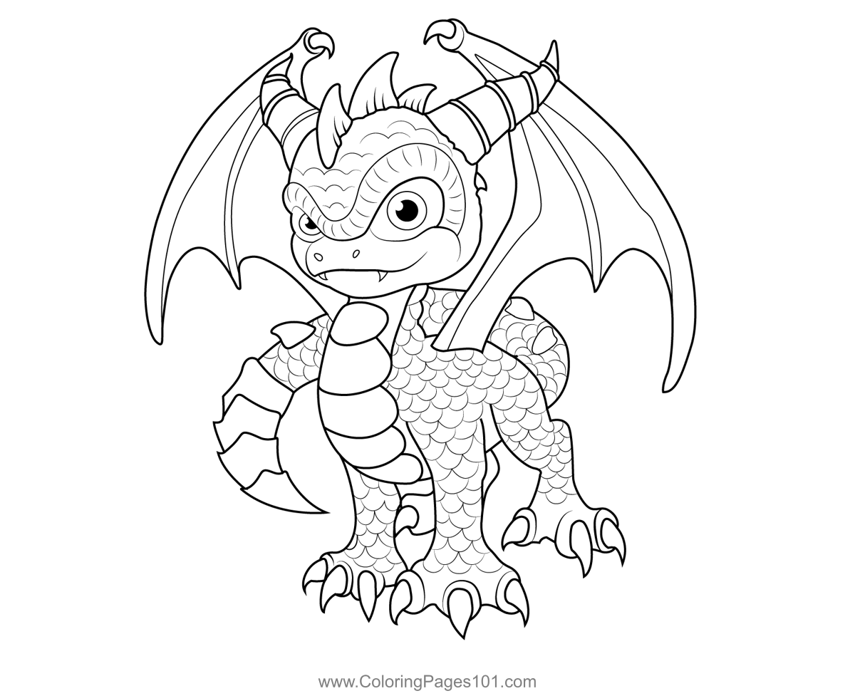 Spyro skylanders spyros adventure coloring page for kids