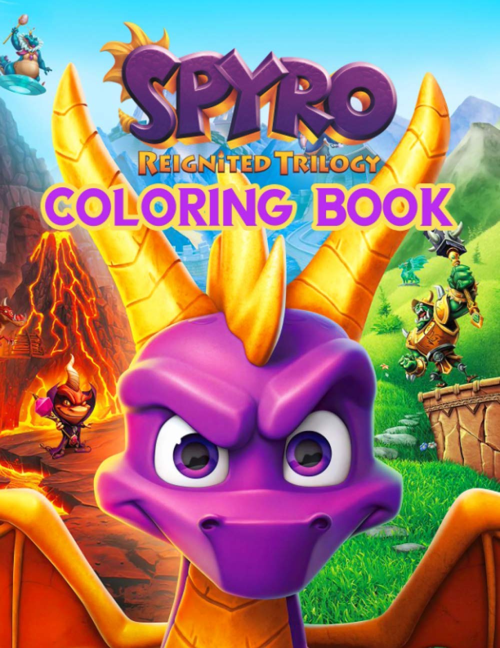 Spyro reignited trilogy coloring book an adorable coloring book for relaxation with many images of spyro reignited trilogy by isabella davis