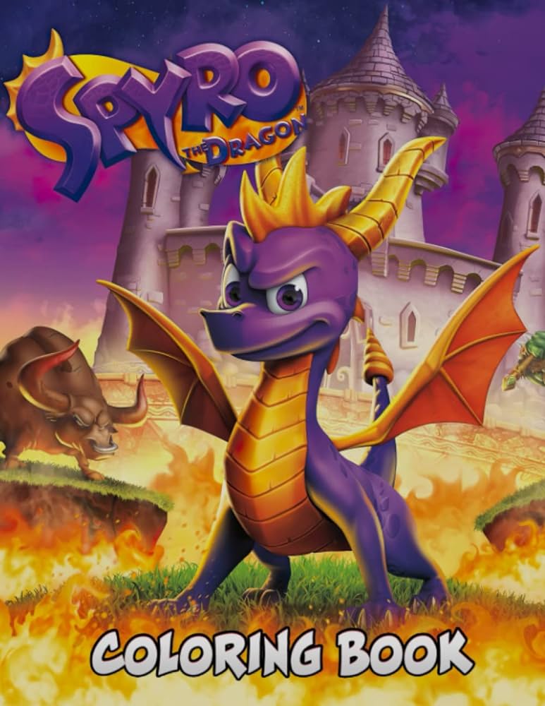 Spyro coloring book most amazing funny the dragon nice books relaxation adults polzl casper kitap