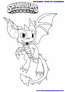 Skylanders spyro coloring pages team colors