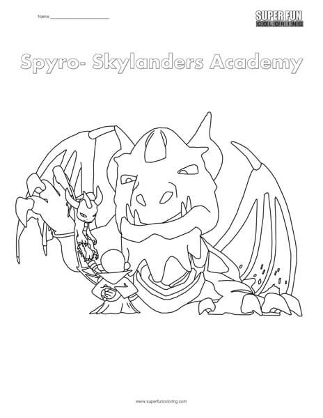 Skylanders spyro coloring page