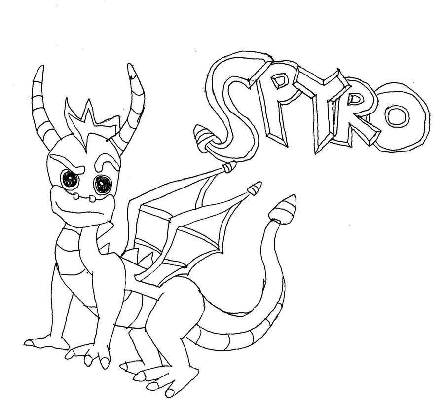 Spyro the dragon coloring pages