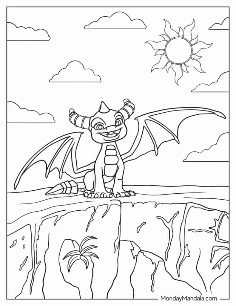 Dragon coloring pages free pdf printables