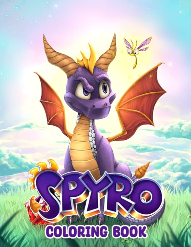 Spyro coloring book fun a collection the dragon books for an adult colouring relaxation genpaku seto books