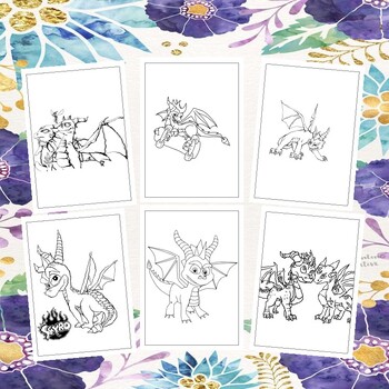 Unleash the dragon hero spyro coloring pages for creative kids tpt