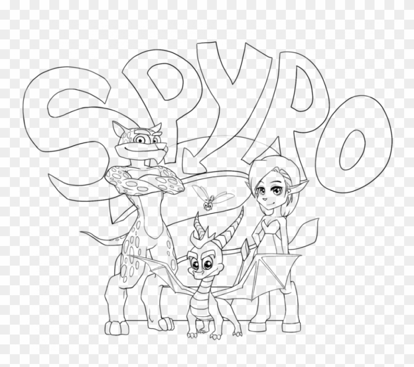 Spyro the dragon coloring pages