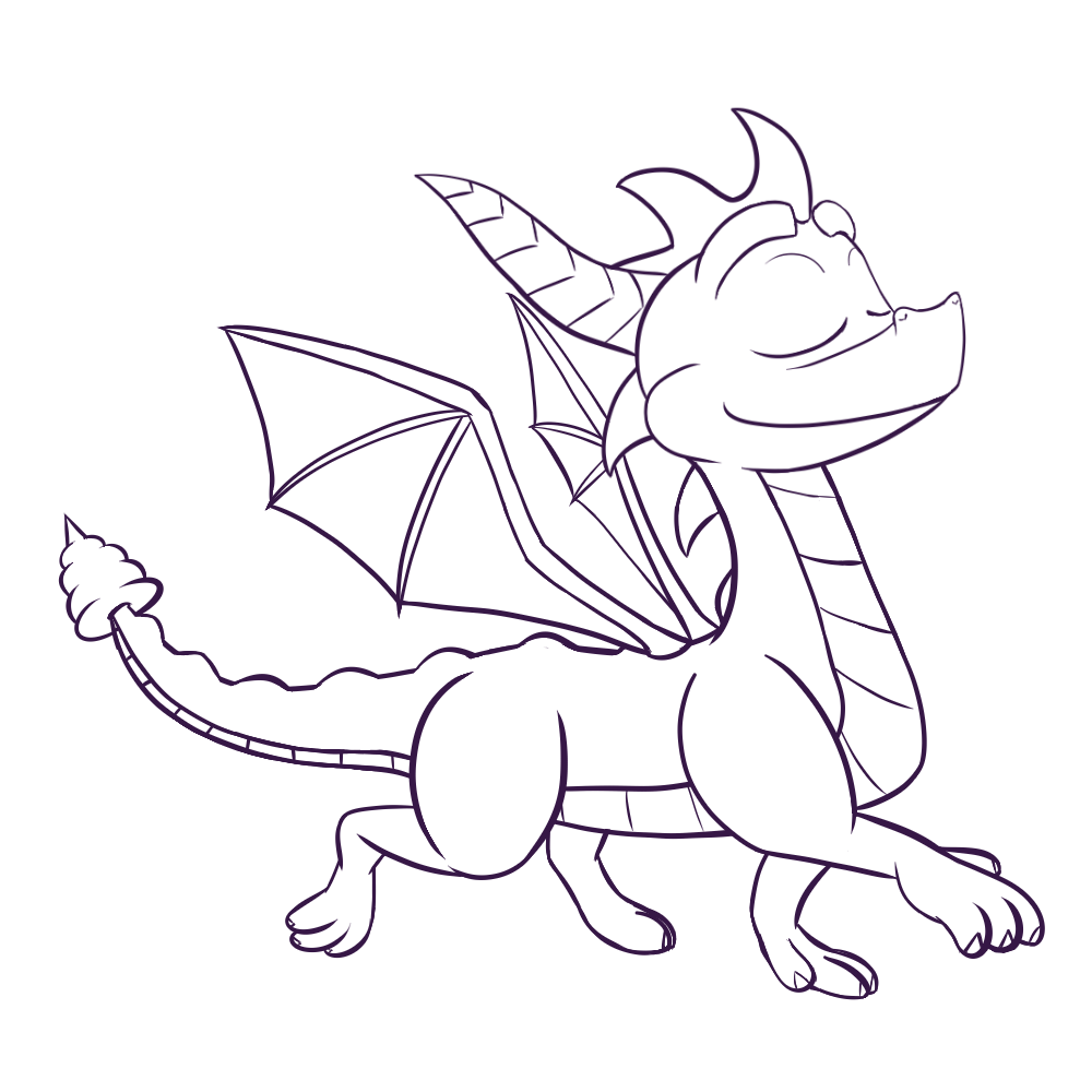 Spyro line art set