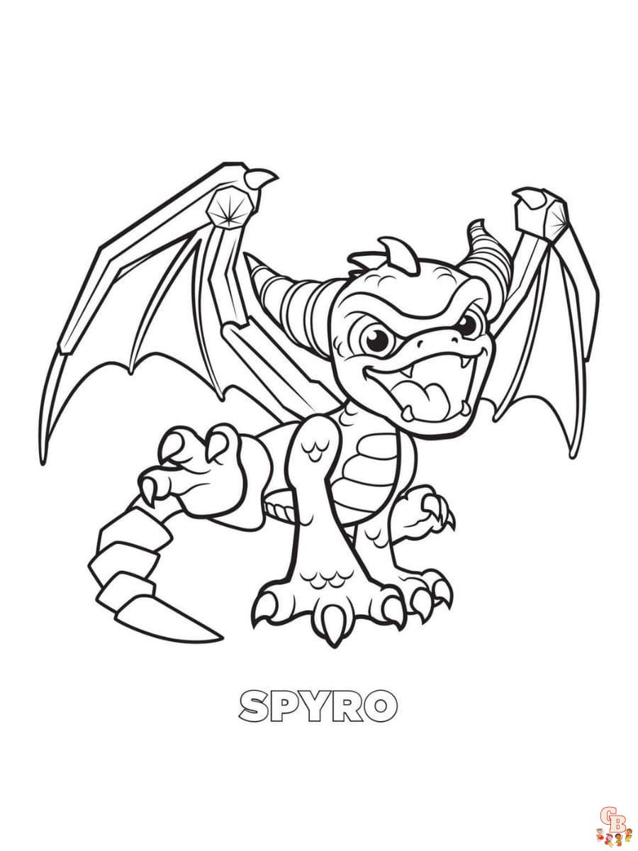 Printable spyro coloring pages free for kids and adults