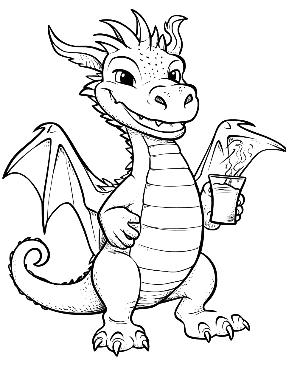 Dragon coloring pages free printable sheets