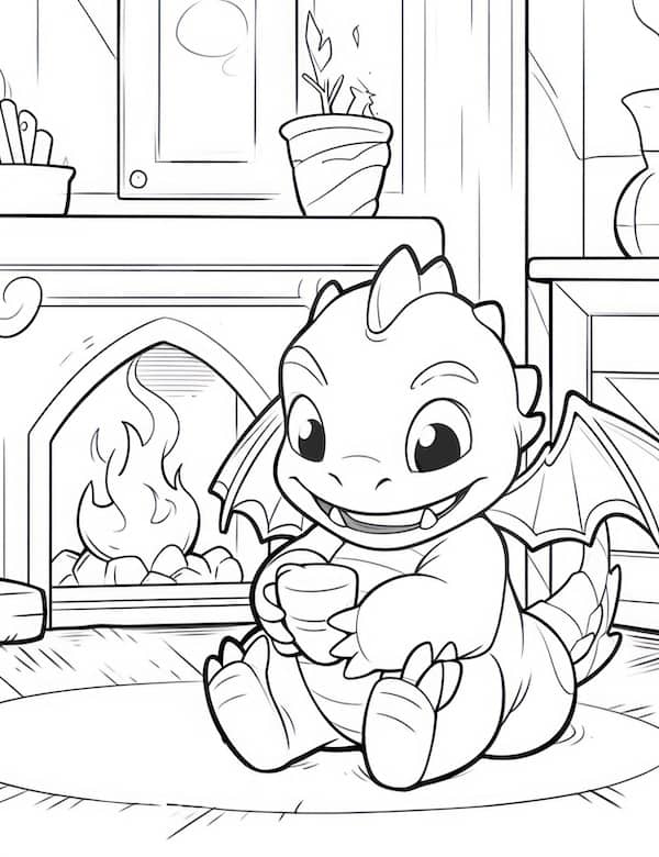 Majestic dragon coloring pages for kids and adults