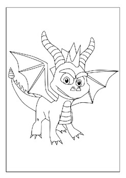 Unleash the dragon hero spyro coloring pages for creative kids tpt