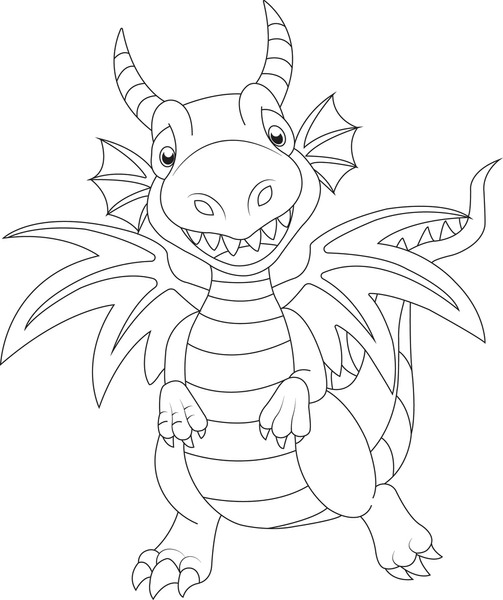 Dragon coloring book royalty