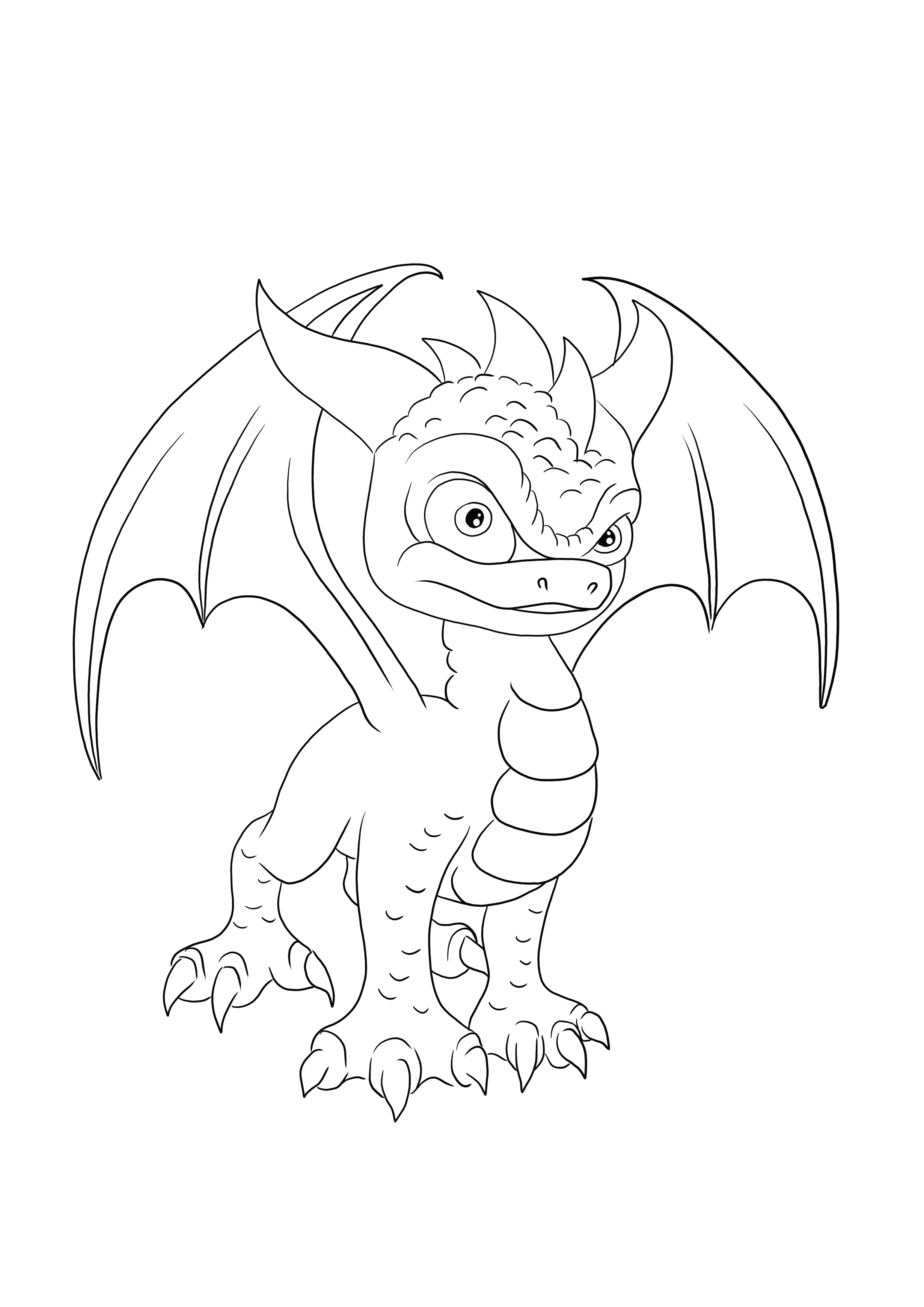 Skylanders spyro is waiting to be downloaded and colored for free