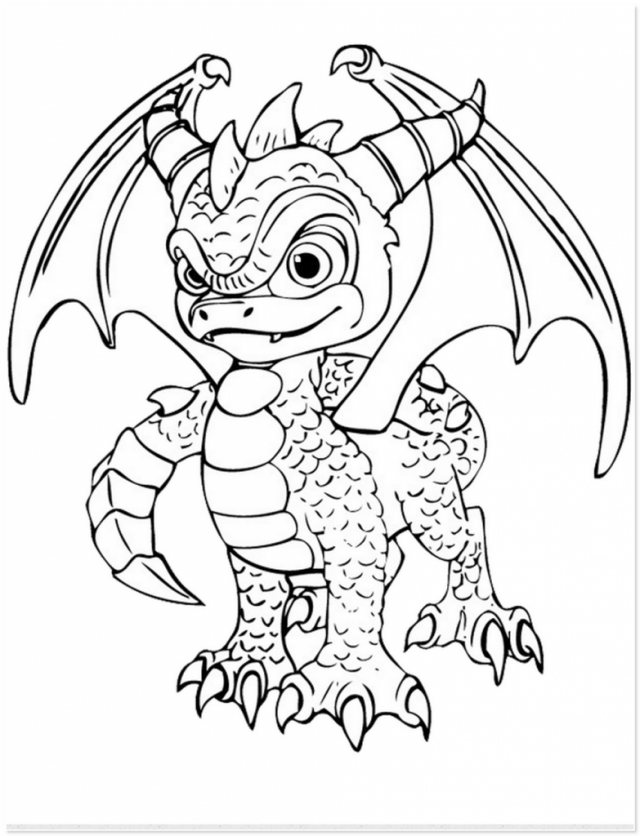 Skylanders spyro free coloring dragons easy coloring pages for all printable for free download