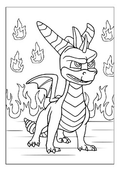 Unleash the dragon hero spyro coloring pages for creative kids tpt