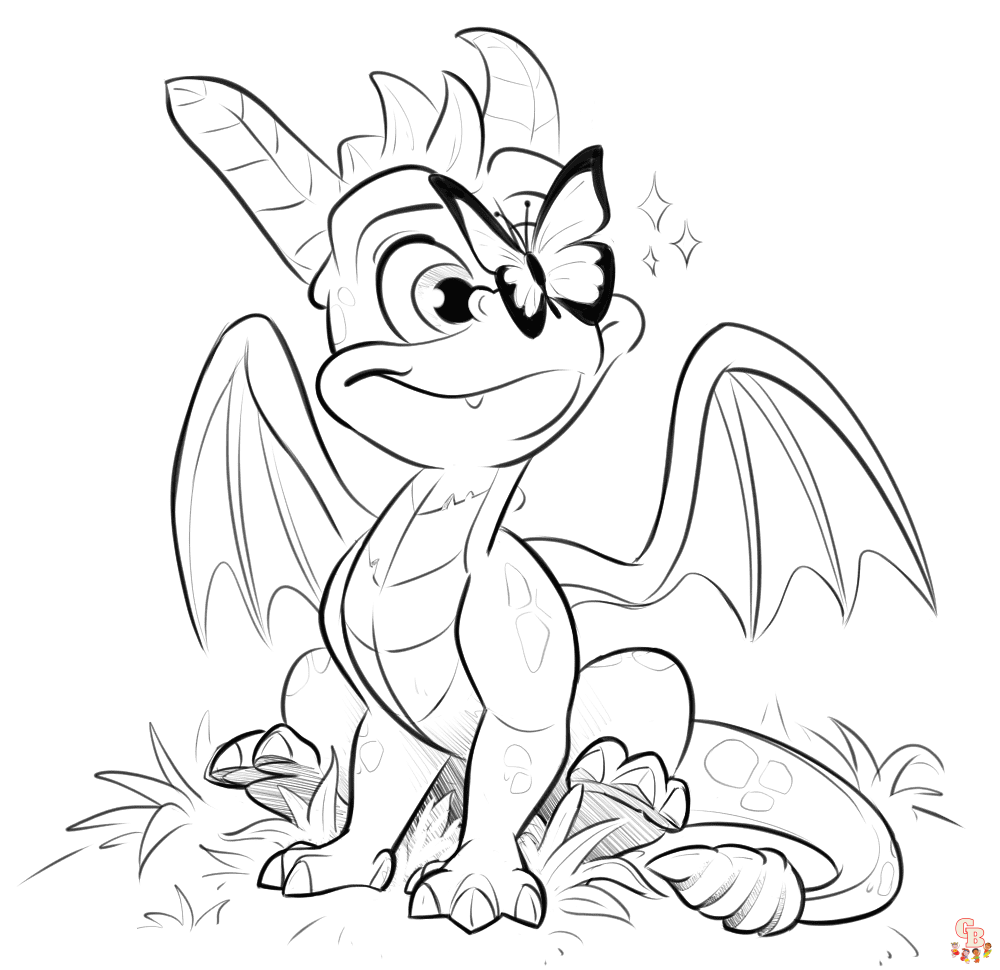 Printable spyro coloring pages free for kids and adults