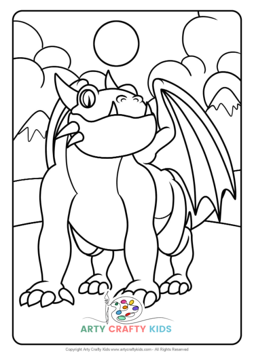 Dragon coloring pages