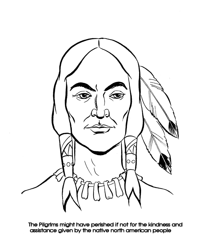 The first thanksgiving coloring page sheets squanto coloring pages usa