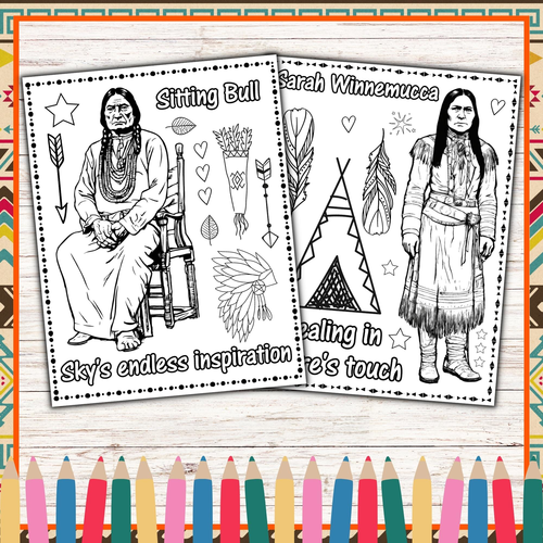 Native american heritage month coloring pages leaders coloring sheets k