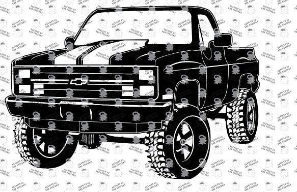 Chevy square body x chevy truck svg x square body chevrolet ck square body digital file only svg eps png