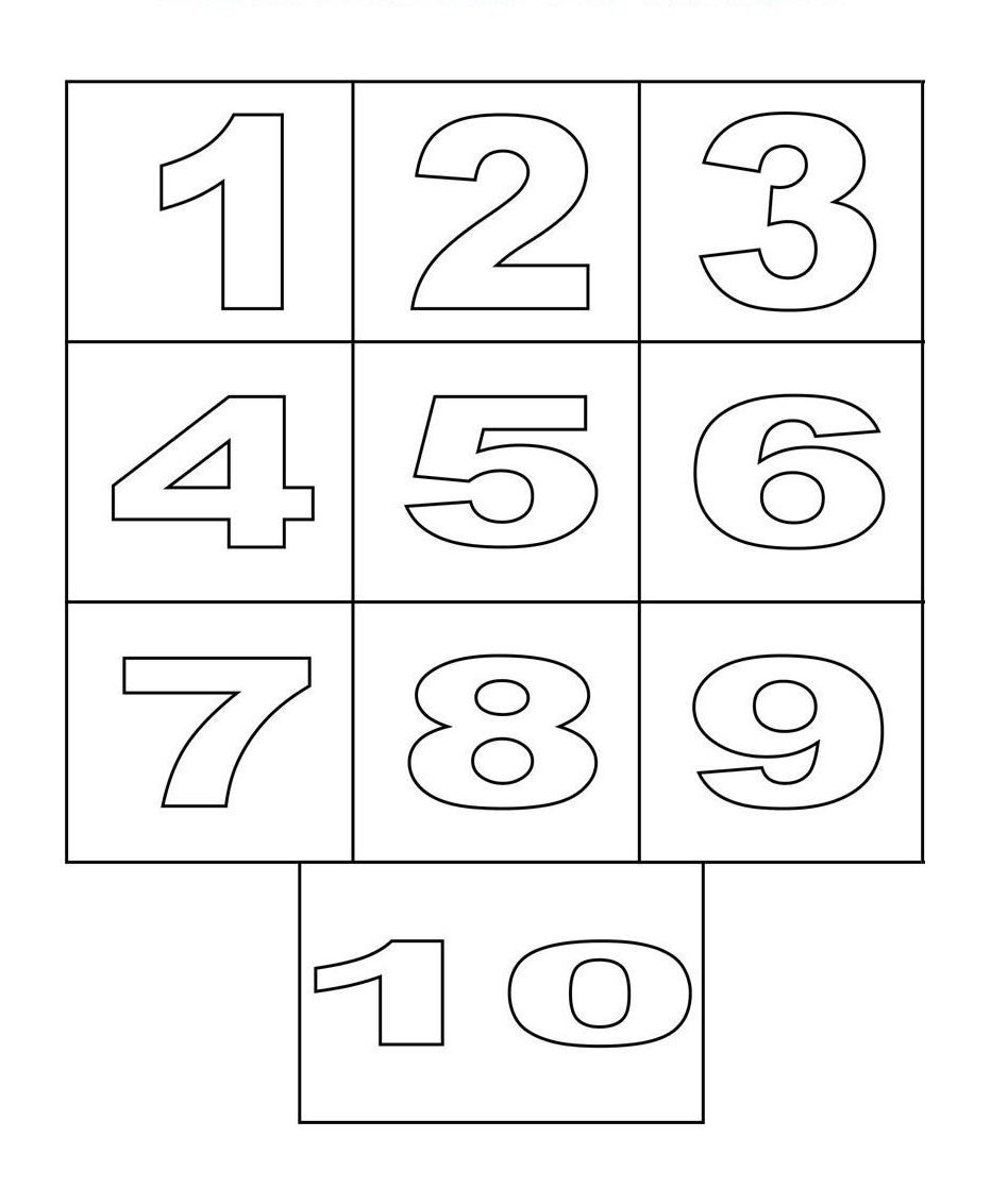 Free printable number coloring pages for kids