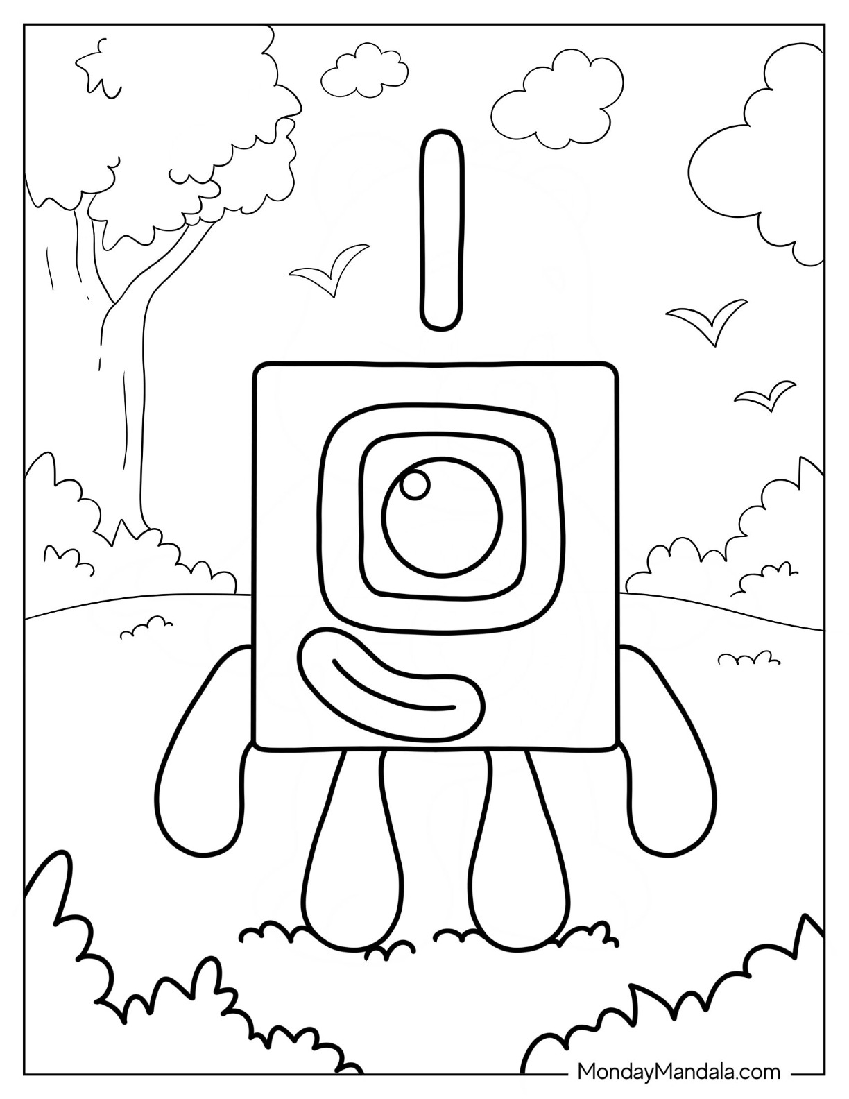 Numberblocks coloring pages free pdf printables