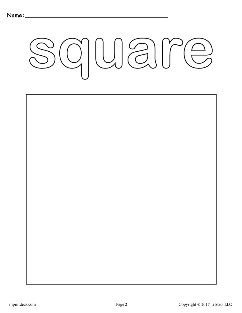 Square coloring page