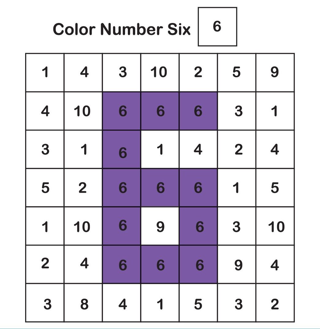 Color by number squares pixels free coloring pages