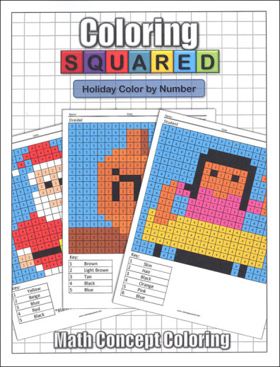 Coloring squared holiday color by number