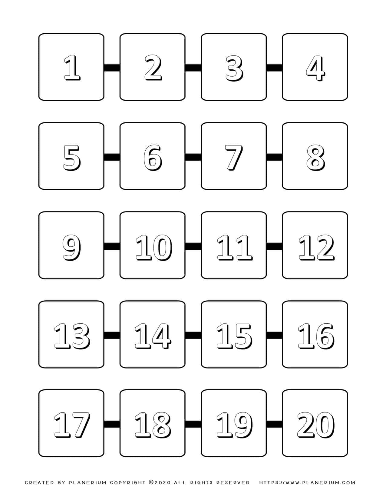 Number coloring pages