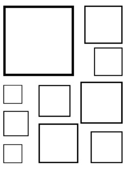 Square coloring sheet by pre