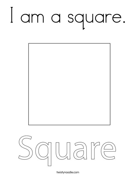 I am a square coloring page