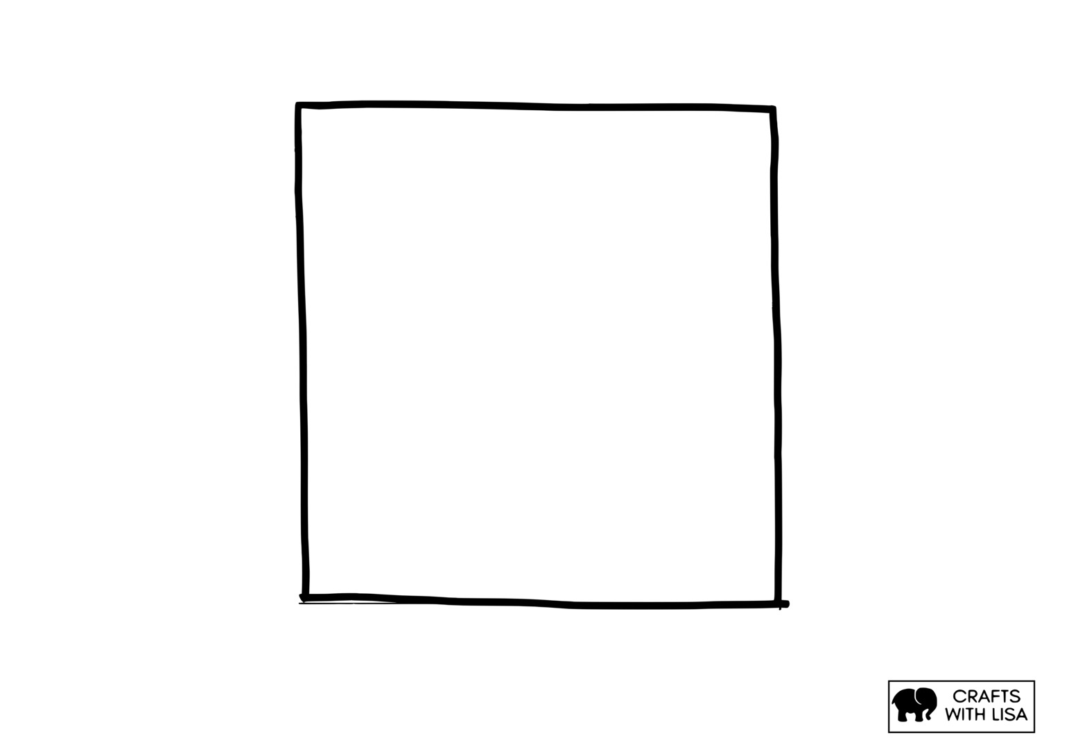 Square shape coloring page