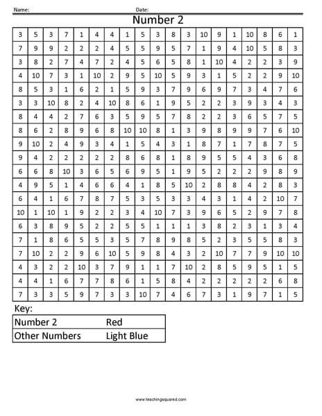Number coloring page